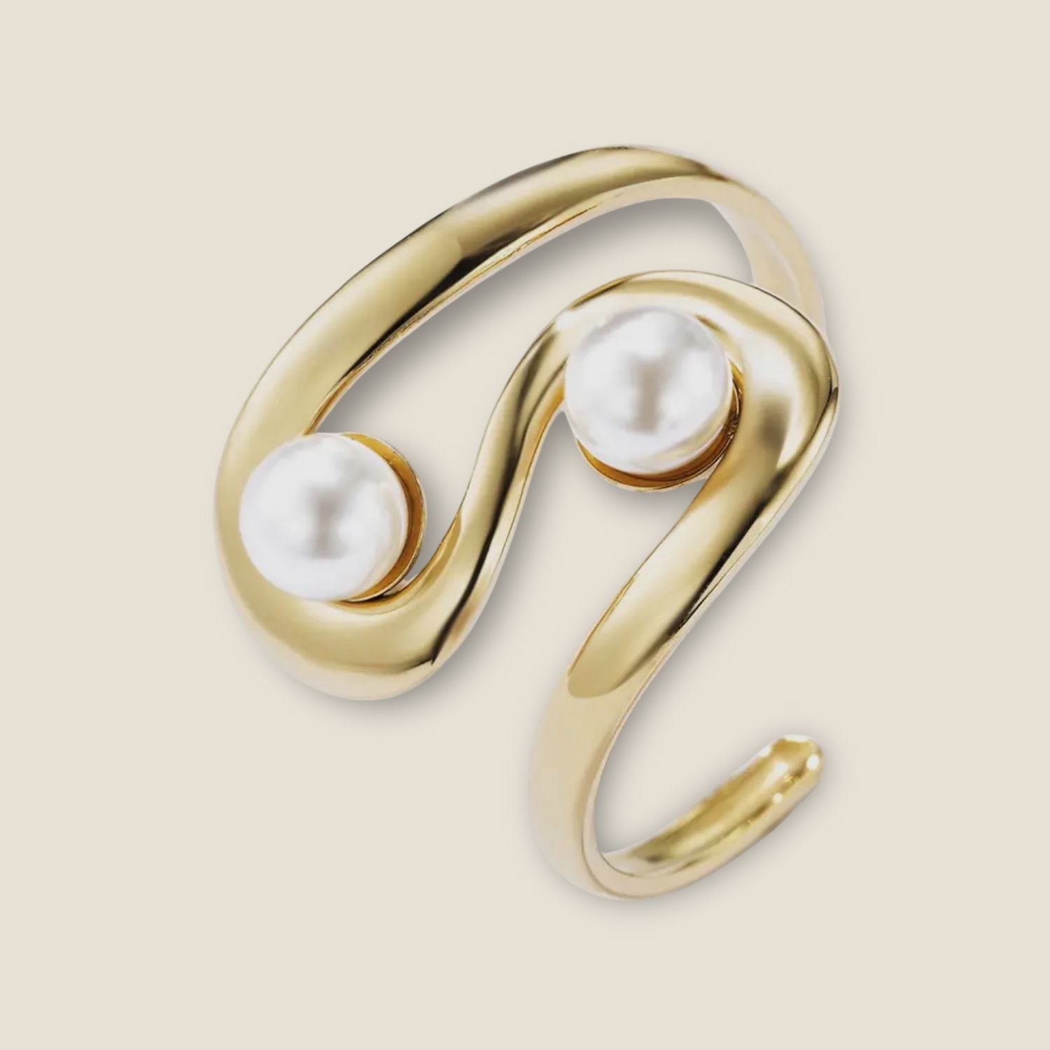 Bague acier inoxydable avec perles