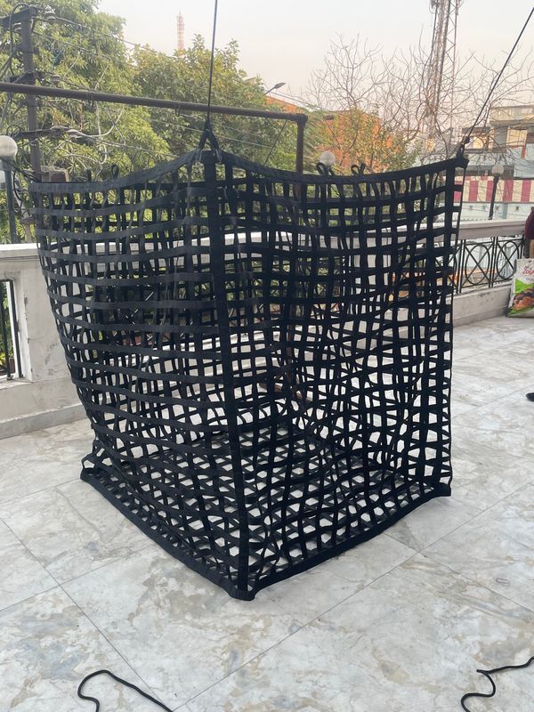 HORSEFEED BOX QUALITY Rundballenheunetz Gurtband Kastenform