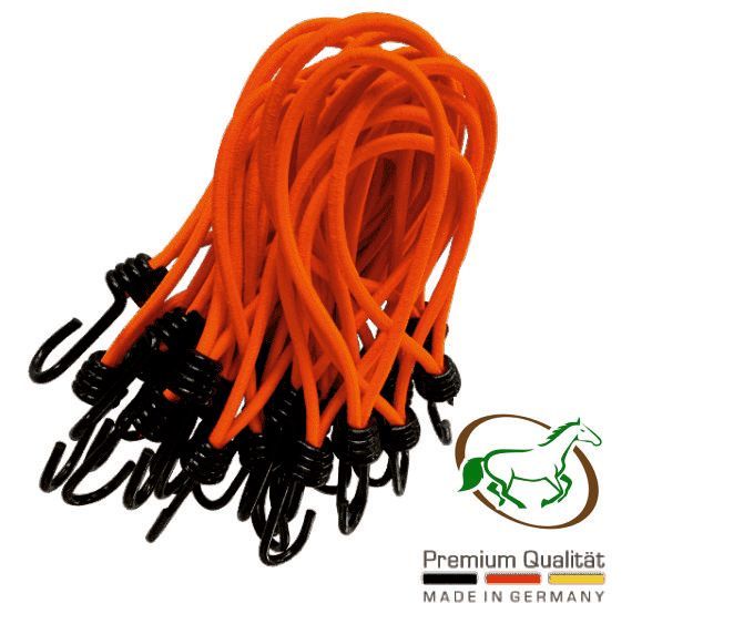 Original HORSEFEED BOX - Spannschlaufe 130mm Neonorange Spiralhaken