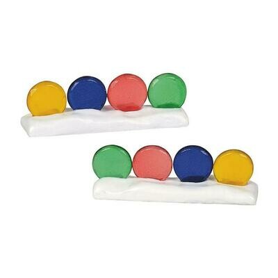 Department 56 North Pole "Candy Corner Curbs - Set Of 2” Village Accessory (6001717)