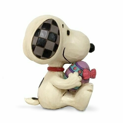 Jim Shore Peanuts Mini "Snoopy Holding Easter Egg" Figurine (6005952)