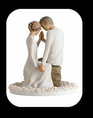 Willow Tree Wedding Couple “Around You” Cake Topper (27342)