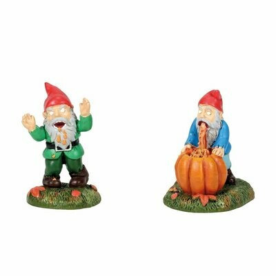 Department 56 Halloween Snow Village "Gnobies" Set of 2 Gnome Figurines (6005558)