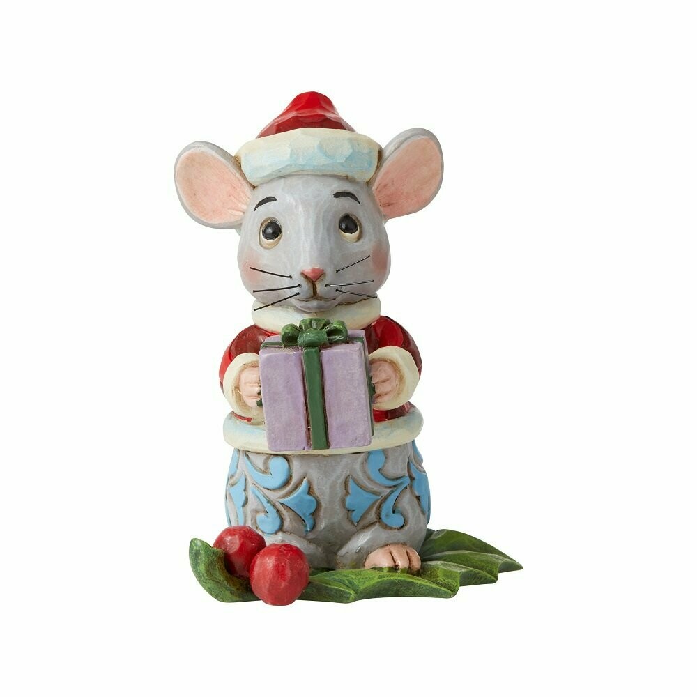 Jim Shore Heartwood Creek "Santa Christmas Mouse" Mini Figurine (6006663)