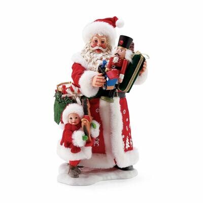 Possible Dreams Santa & Little Girl “Loaded with Gifts” Figurine (6008216)