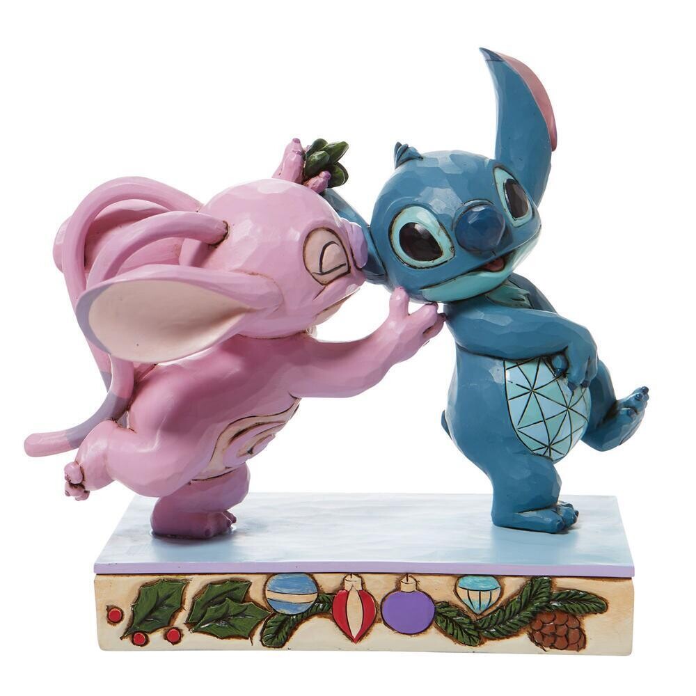 Jim Shore Disney Traditions "Angel & Stitch - Mistletoe Kisses" Figurine (6008980)