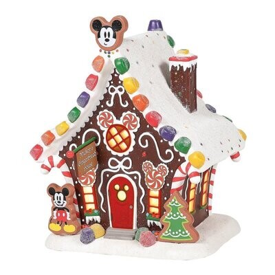 Disney Mickey's Christmas Village "Mickey's Gingerbread House" Lit Building (6001317)