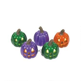 Department 56 Halloween Snow Village “Lit Shiny Pumpkin String Of Lights” (6009842)
