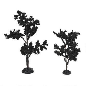 Department 56 Halloween Snow Village “Foreboding Crowns Tree Set Of 2” (6010463)