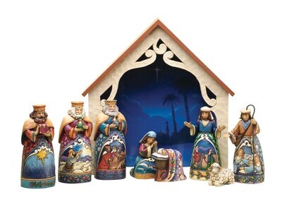 Jim Shore Heartwood Creek 9-Piece Mini Nativity Set (4034382)