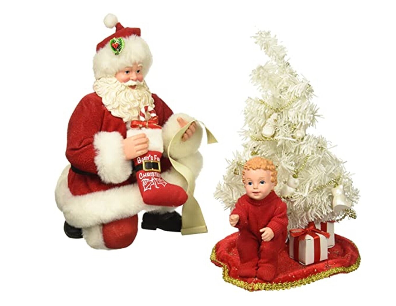 Possible Dreams "Baby's First Christmas Tree" Figurine 2 Pc Set