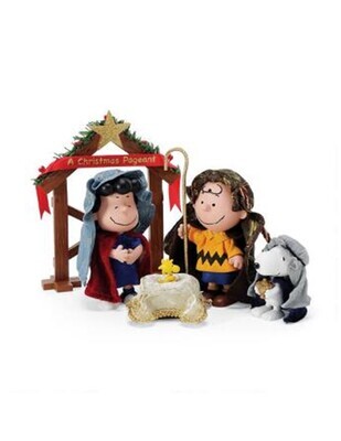 Possible Dreams Peanuts Collection Charlie Brown, Lucy, Snoopy & Woodstock "Christmas Pageant" 5 Pc Set (6010198)