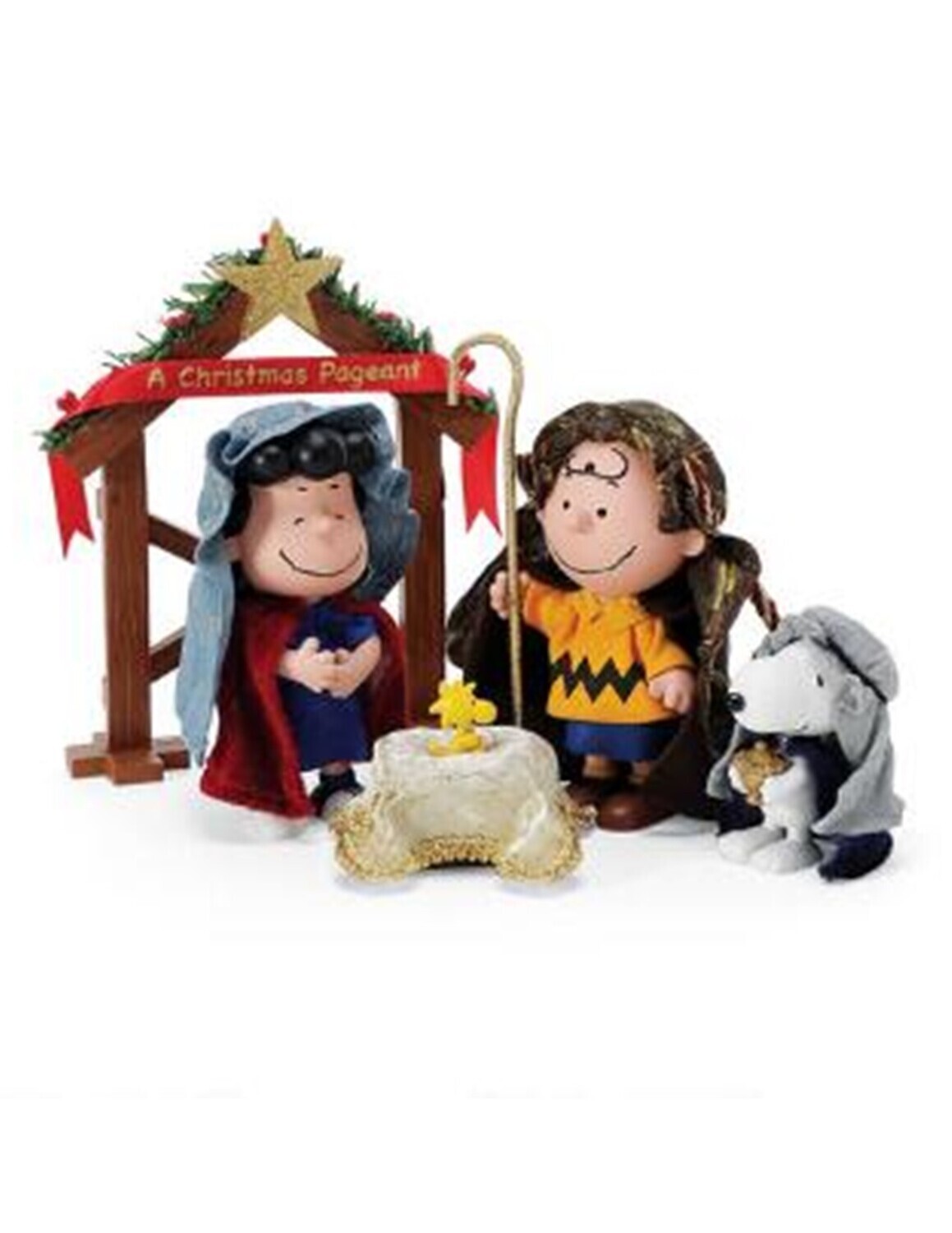 Possible Dreams Peanuts Collection Charlie Brown, Lucy, Snoopy & Woodstock  "Christmas Pageant" 5 Pc Set (6010198)