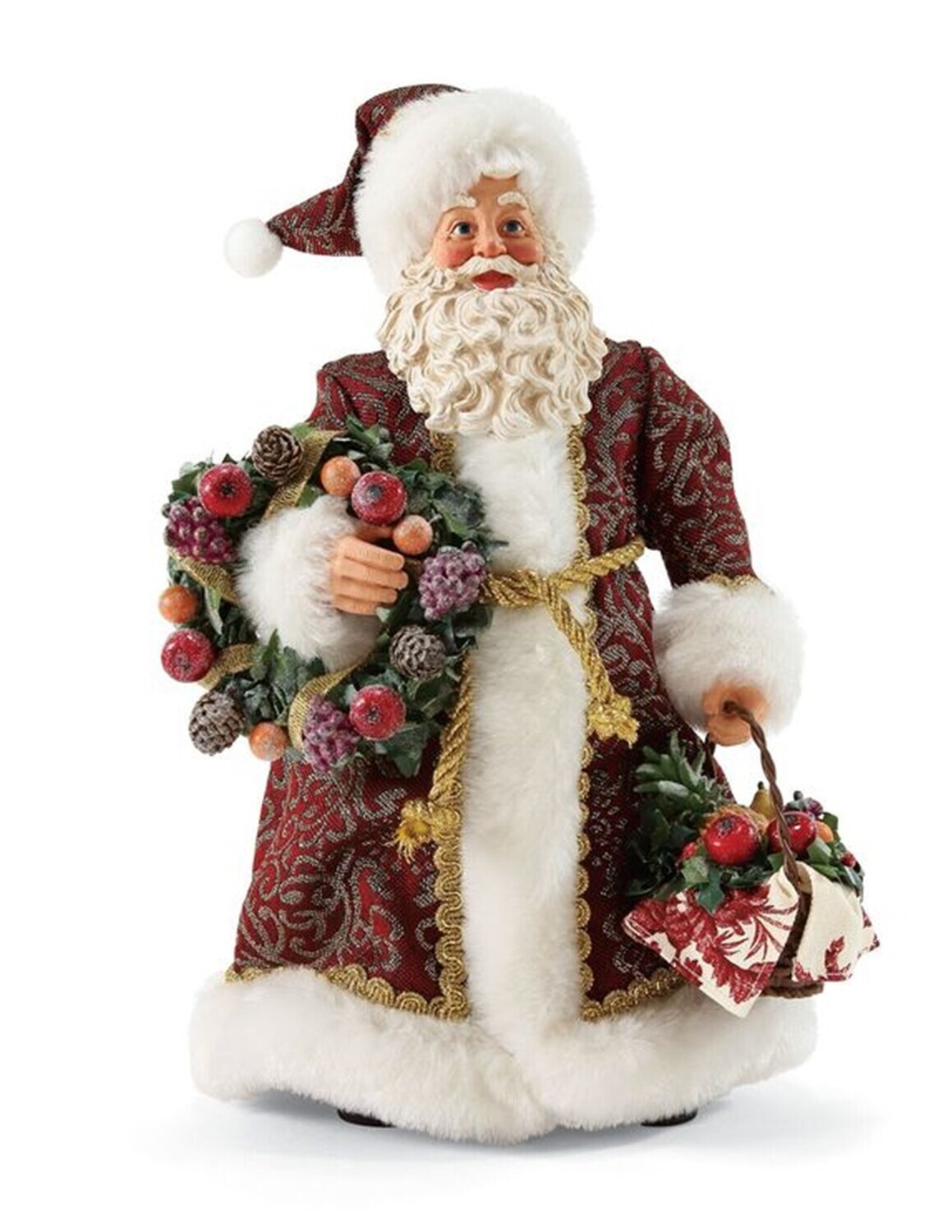 Possible Dreams 11” Santa with Wreath "Day of Mirth" Figurine (4055554)