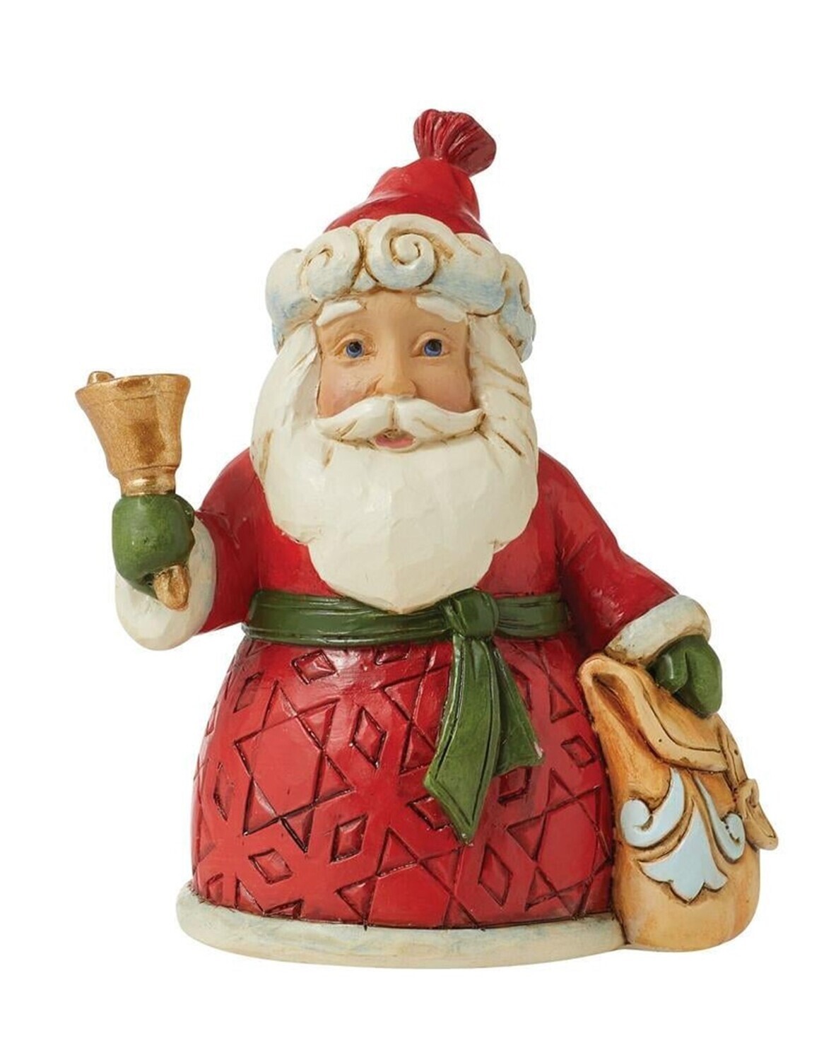 Jim Shore Heartwood Creek "Mini Santa with Bell and Bag" (6011488)