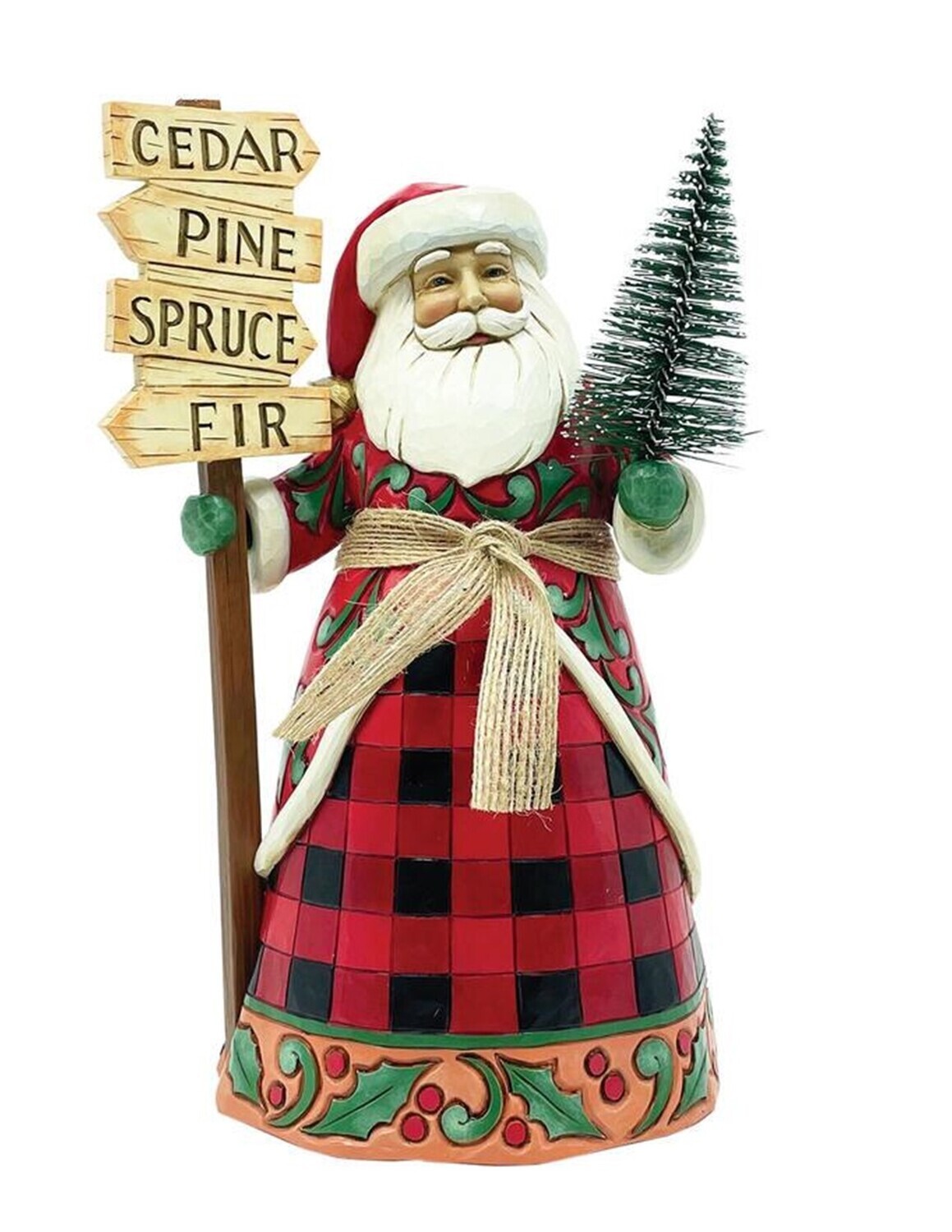 Jim Shore Heartwood Creek "It's Tree Time" Santa with Tree (6011741)