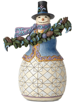Jim Shore Heartwood Creek “Snowman with Evergreen” Figurine. (4027712)