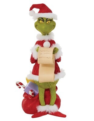 Jim Shore Dr Seuss Grinch Dressed As Santa “Checking His List” Figurine (6010972)