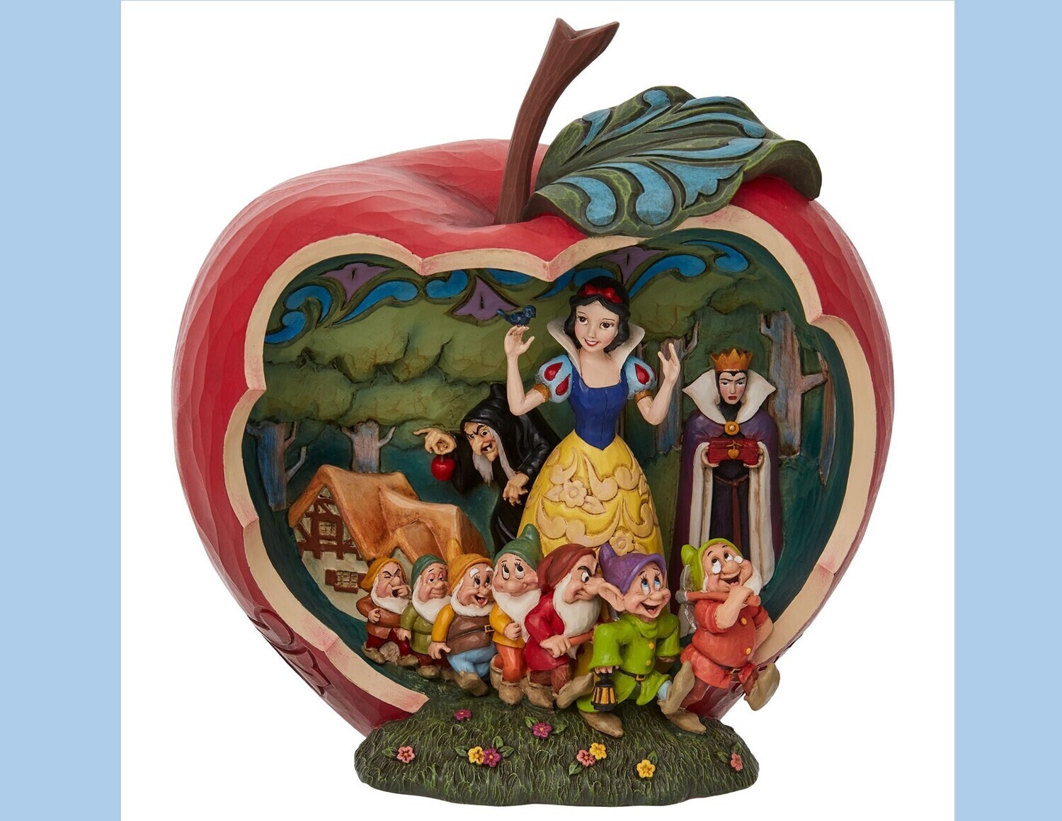 Jim Shore Disney Traditions "Snow White and The Seven Dwarfs Scene in an Apple" Figurine (6010881)
