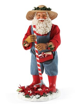 Possible Dreams "Hoe Hoe Hoe" Santa Farmer Figurine (4046504)