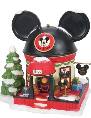 Department 56 Disney Village "Mickey Mouse Ear Hat Shop" Light Up (6007177)