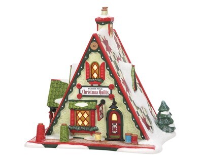 Department 56 North Pole Village "Christmas Quilts" Building (6009771)