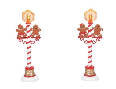 Department 56 "Gingerbread Christmas Street Lights" Village Accessories (6007683)