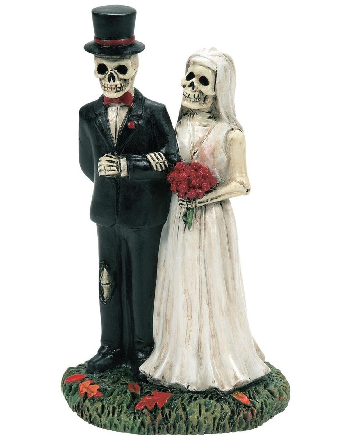 Department 56 Halloween Snow Village "Matriboney" Skeleton Wedding Couple Figurine (6012283)