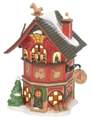 Department 56 North Pole Village "North Poles Finest Wooden Toys" Village Building (6009828)