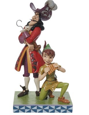 Jim Shore Disney Traditions Peter Pan & Hook Good vs Evil "Devious and Daring" Figurine (6011928)