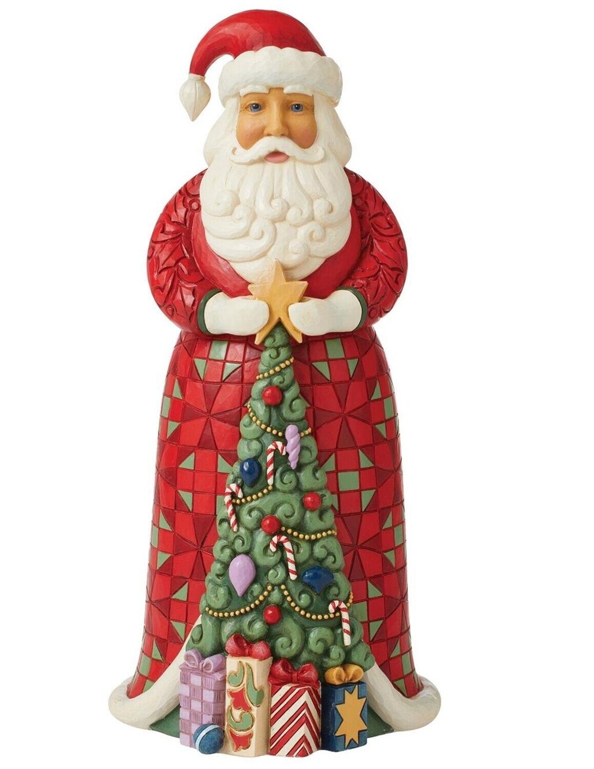 Jim Shore Heartwood Creek "From the Trees to the Trimming" Santa with Christmas Tree Figurine (6012946)