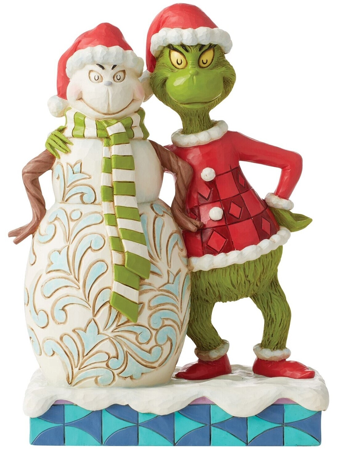 Jim Shore Heartwood Creek Dr Seuss Collection "Grinch with Grinchy Snowman" Figurine (6012695)