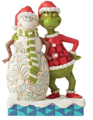 Jim Shore Heartwood Creek Dr Seuss Collection "Grinch with Grinchy Snowman" Figurine (6012695)
