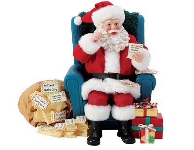 Possible Dreams Christmas Traditions "Letters to Santa" Santa Figurine (6011843)