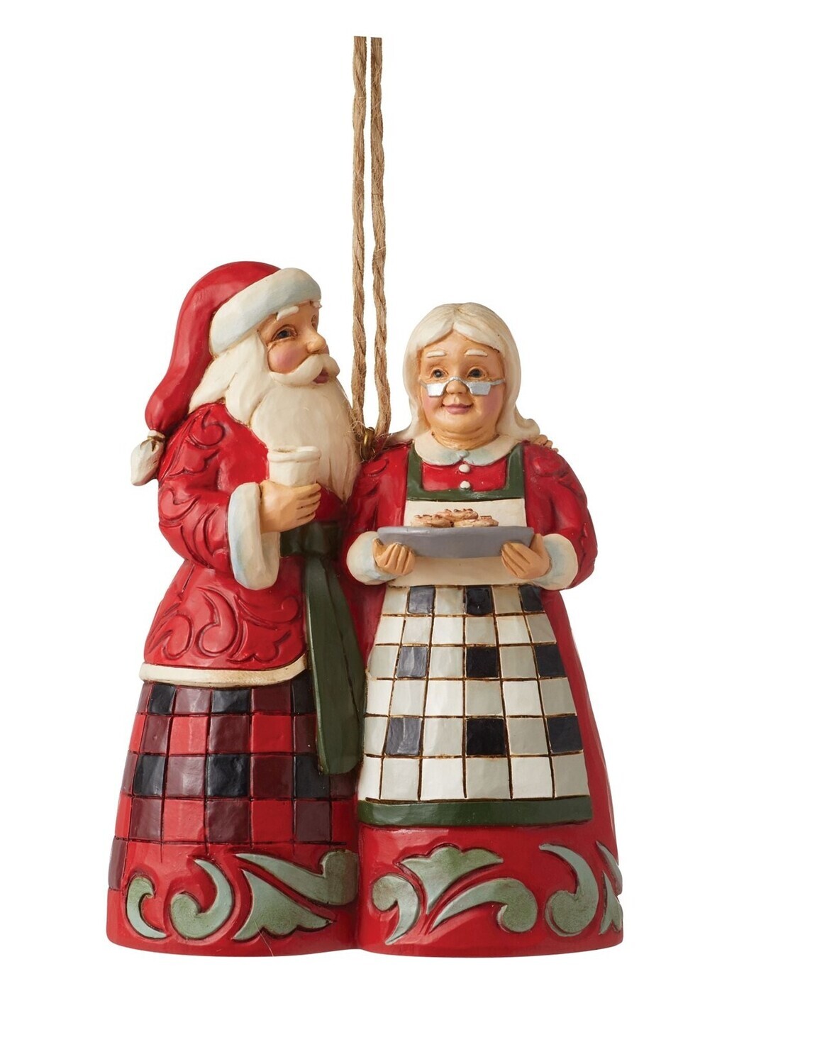 Jim Shore Heartwood Creek "Highland Glen Santa & Mrs. Claus "Ornament (6012877)