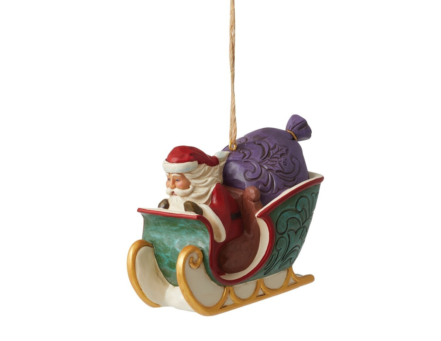Jim Shore Heartwood Creek "Twas the Night Before Christmas Santa in Sleigh" Ornament (6008308)
