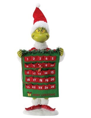 ​Possible Dreams Grinch Licensed Collection "Max Helps Countdown Advent Calendar" Grinch Figurine (6012193)