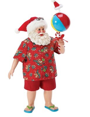 ​Department 56 Possible Dreams "On the Ball" Santa with a Beach Ball Figurine (6012188)