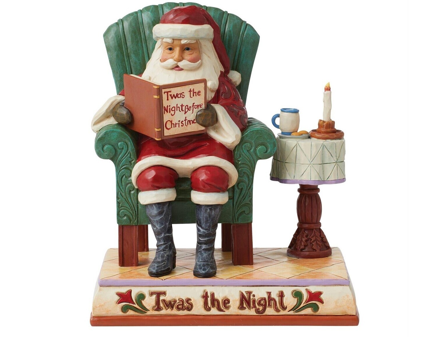 Jim Shore Heartwood Creek "A Christmas Tradition - Santa Reading the Night Before Christmas" Figurine (6008304)