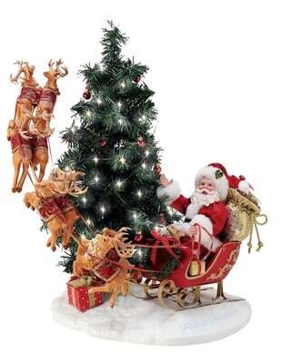 Possible Dreams Christmas Traditions Collection Lighted "Here Comes Santa Claus" Figurine (6012249)