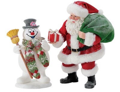 Possible Dreams Licensed Collection "Frosty's Special Gift" Frosty & Santa​ 2 Piece Set (6011832)