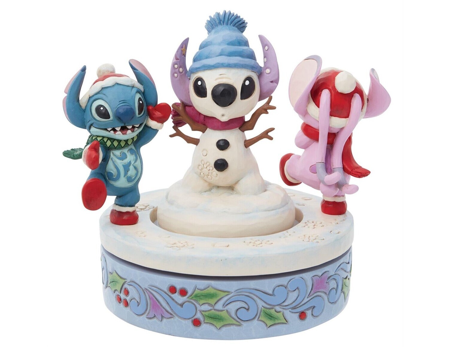 Jim Shore Disney Traditions "Snowy Shenanigans" Stitch & Angel Figurine Enesco # 6013061
