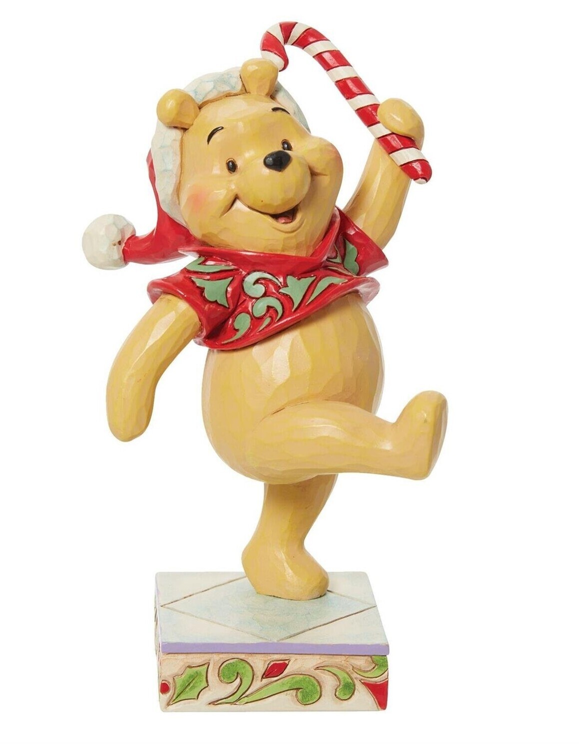 Jim Shore Disney Traditions "Christmas Sweetie" Pooh with Candy Cane Enesco # 6013062
