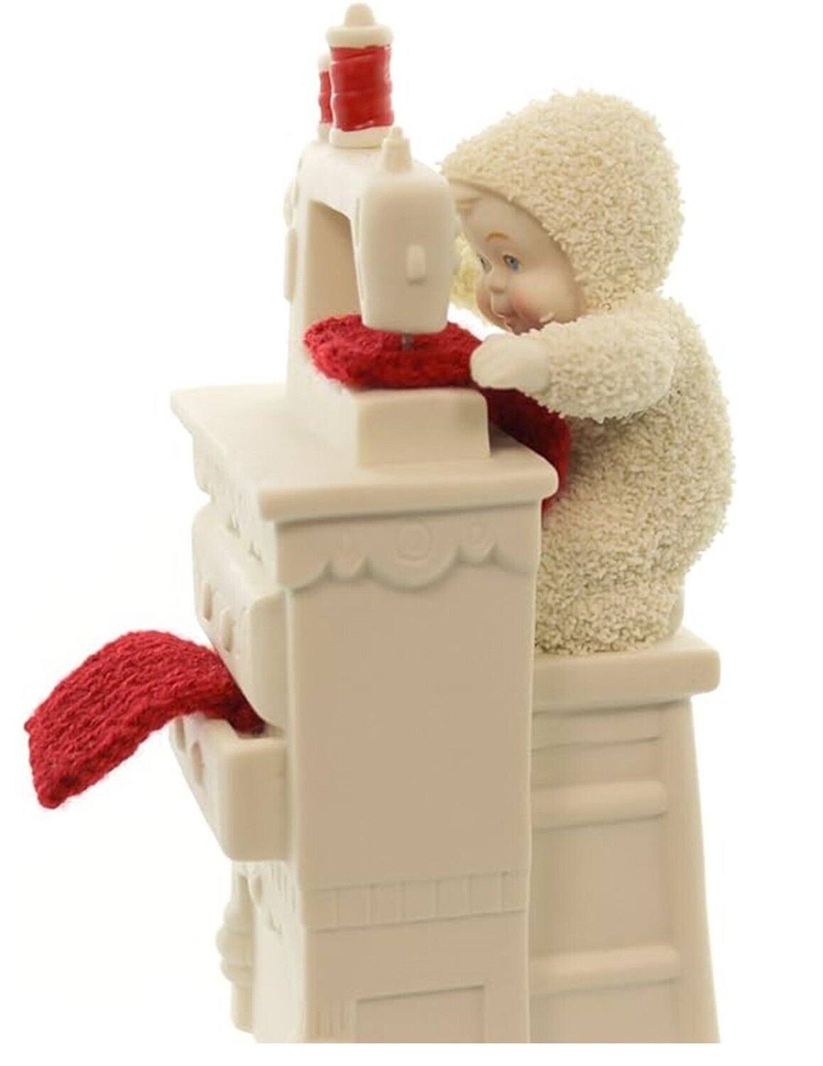 Snowbabies Classics Collection "Stocking Cap Maker" Snowbaby with Sewing Machine 5.98" H Figurine (‎4045670​)