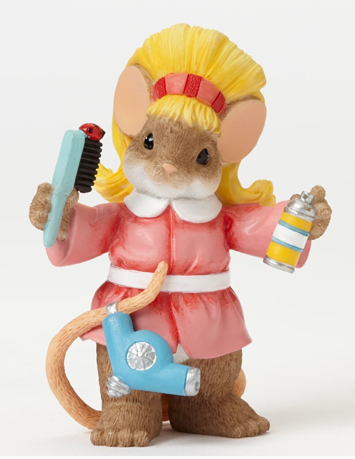 ​Charming Tails Enesco (4042547) "You Always Do It Up Right" Mouse Hairdresser Figurine