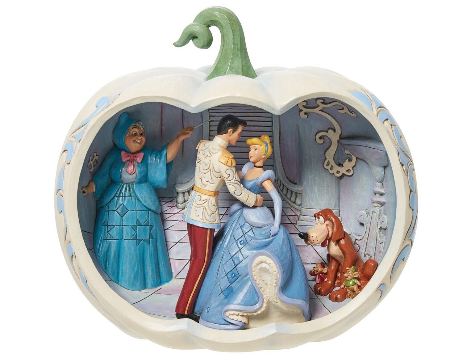Jim Shore Disney Traditions "Love at First Sight" Cinderella in a Pumpkin Figurine (6011926)