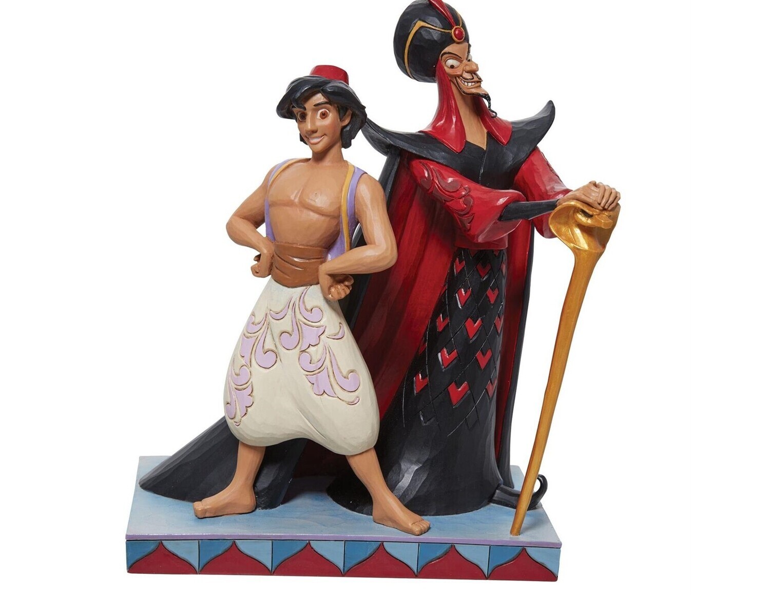 Jim Shore Disney Traditions Aladdin & Jafar Good vs. Evil "Clever & Cruel" Figurine (6011927)
