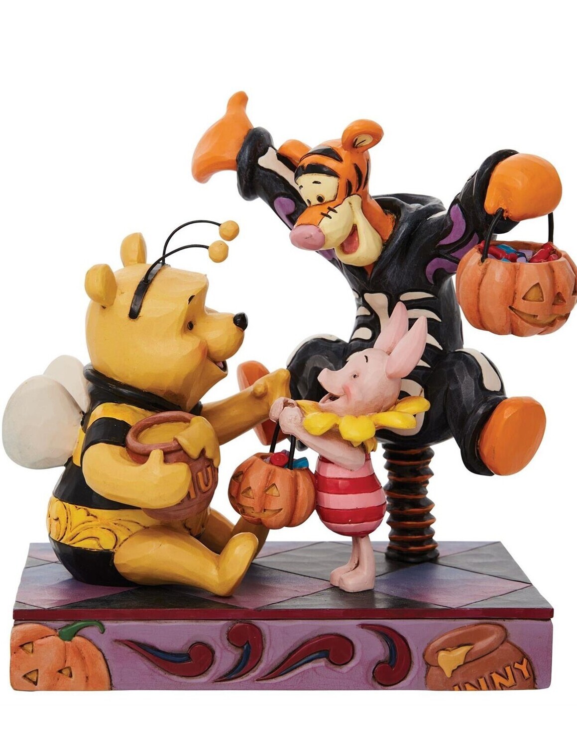 Jim Shore Disney Traditions "A Spooktacular Halloween" Winnie the Pooh, Tiger & Piglet Figurine (6010864)