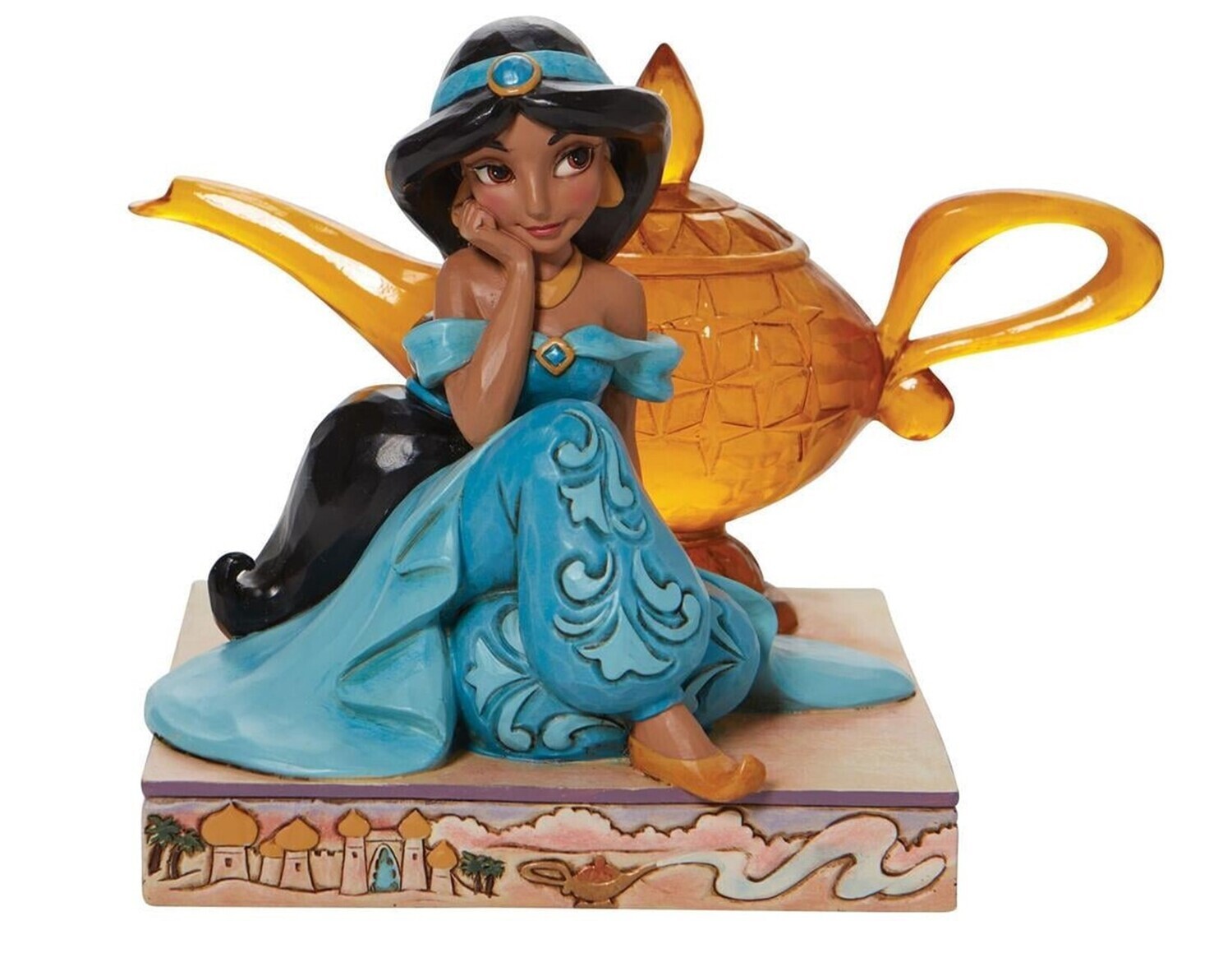 Jim Shore Disney Traditions "Aladdin - Arabian Wishes" Jasmine & Genie Lamp Figurine (6010097)
