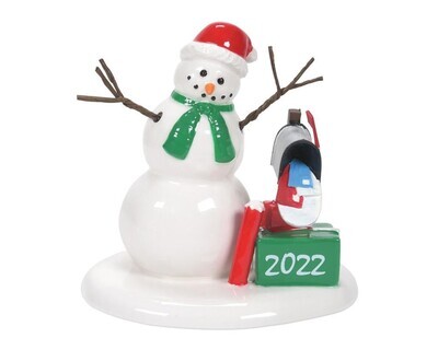 Department 56 Annual Village Accessory “Lucky the Snowman 2022” (6009790)